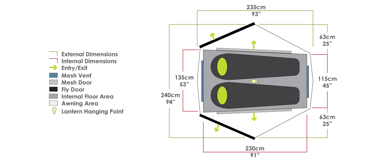 Zempire Zeus 2 Person Dome Tent