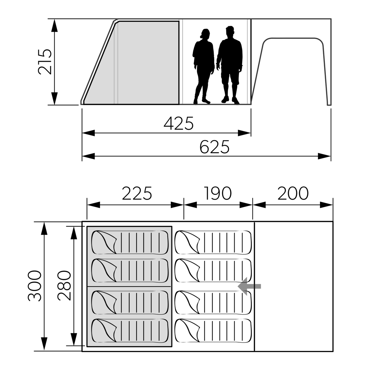Dometic Santorini FTK 4X8 Inner Tent
