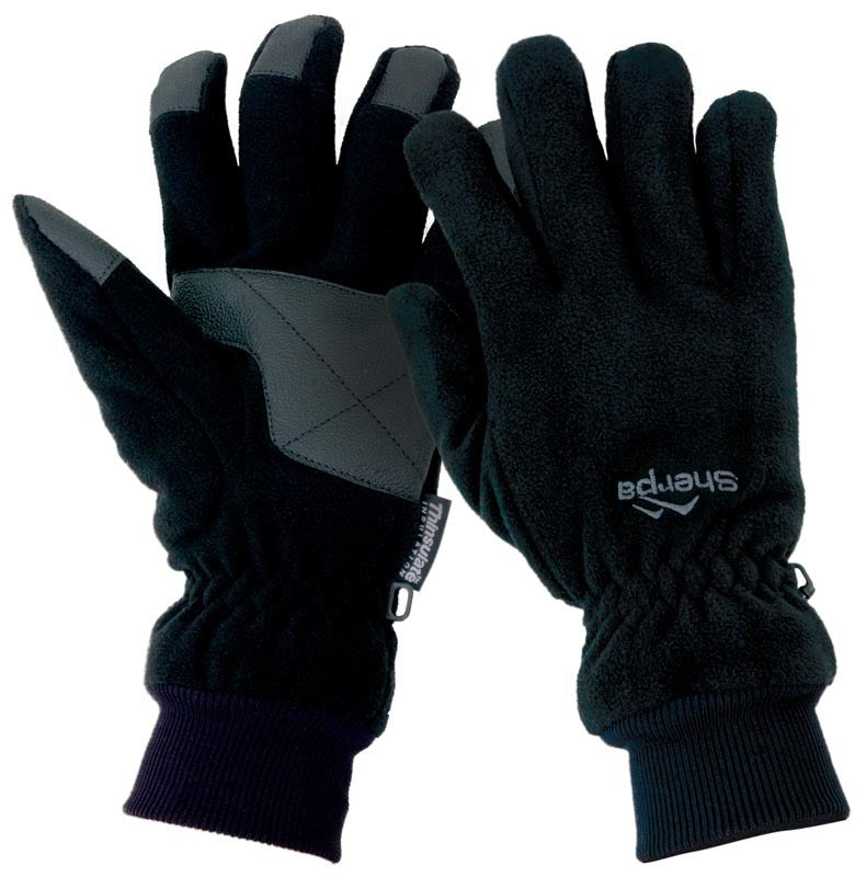 Sherpa Full Fingered Fleece Glove Black