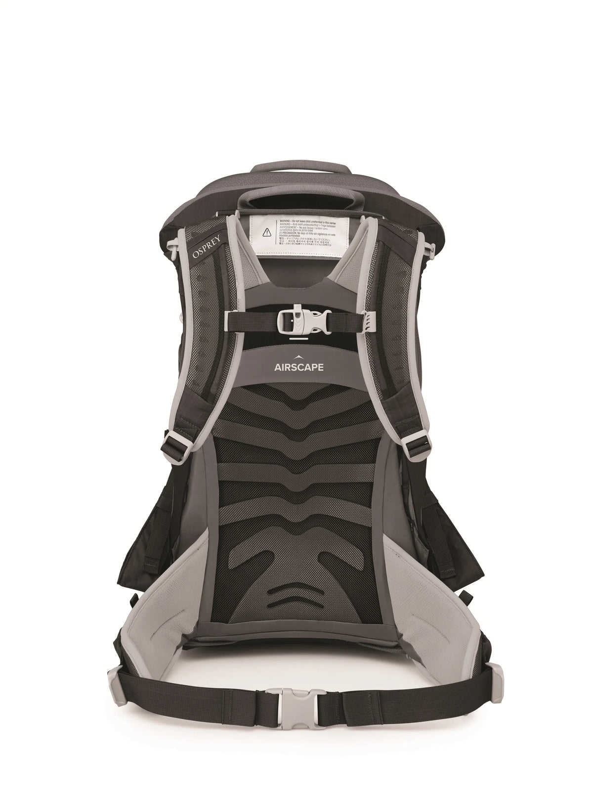 Osprey Poco LT Child Carrier in Black, harness front view