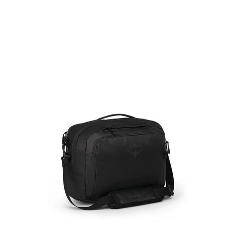 Osprey Transporter Carry-On Boarding Bag in Raven Black/Black, three-quarter view