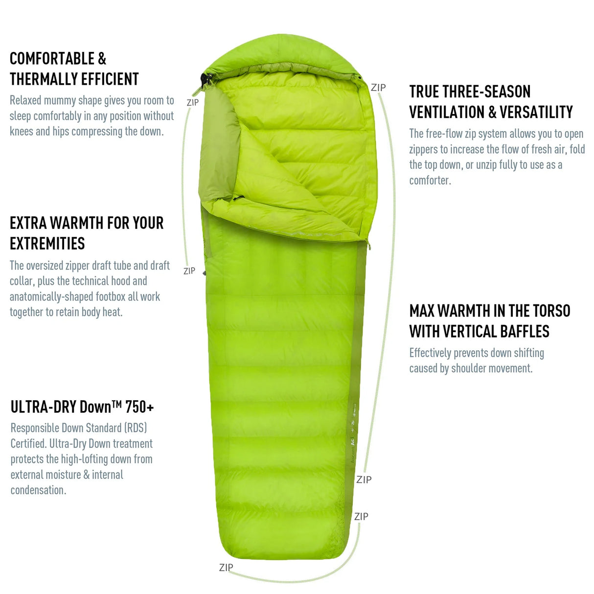 Sea to Summit Ascent Down Sleeping Bag AcI